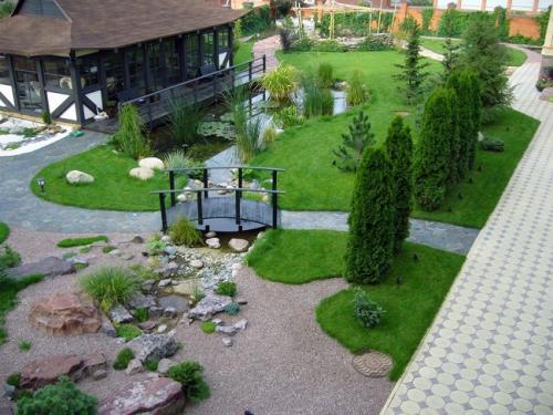 Дизайн ландшафта частного дома своими руками. Разбивка участка на зоны 07