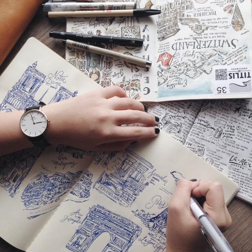 Что рисовать в скетчбуке если не умеешь рисовать. Travel-скетчинг