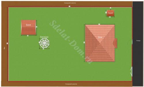 Дизайн построек на участке 15 соток загородного дома. Постройки на участке 04