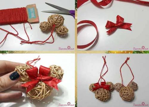 Поделки к новому году 2020 своими руками. Новогодняя игрушка Микки Маус к году 2020 своими руками