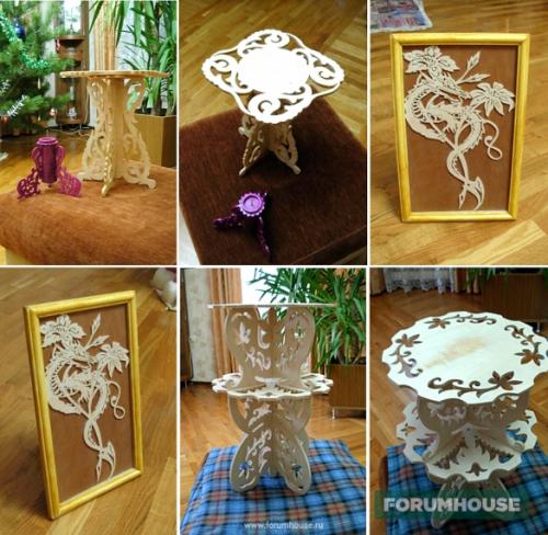 Как вырезать узоры на фанере своими руками. Инструменты, шаблоны, сборка