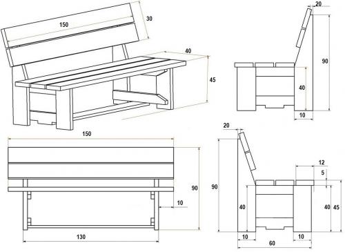 Изготовление скамеек своими руками