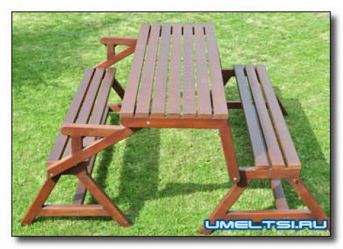 Лавочка трансформер своими руками чертежи. Скамейка-стол трансформер своими руками: размеры, примеры