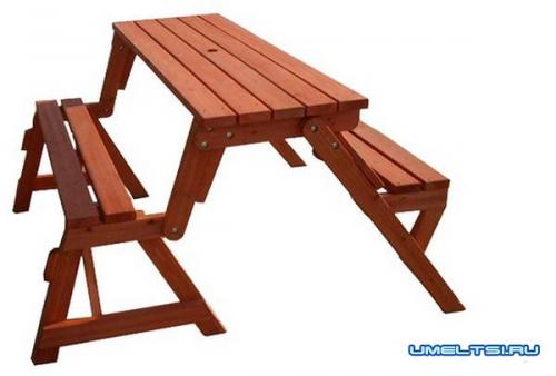 Лавочка трансформер своими руками чертежи. Скамейка-стол трансформер своими руками: размеры, примеры