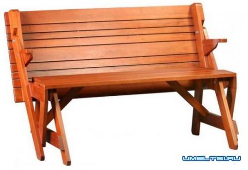 Лавочка трансформер своими руками чертежи. Скамейка-стол трансформер своими руками: размеры, примеры