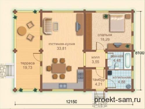 Правила планировки дома из бруса. Планировка домов из бруса