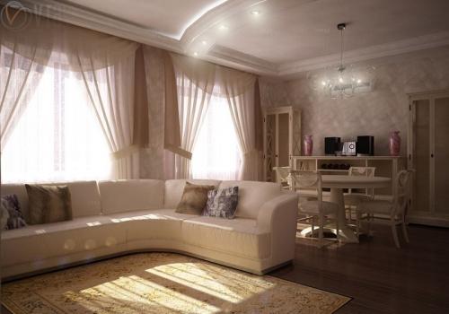 Студия гостиная и кухня. Планировка кухни-гостиной — где поставить кухонный гарнитур 23