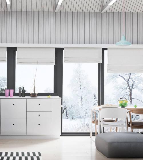 Светлая мебель в интерьере. Освещение и аксессуары