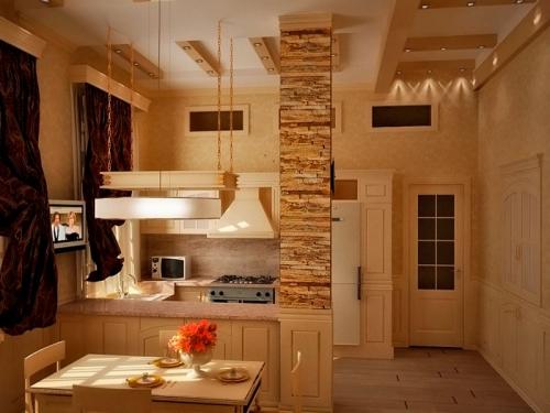 Кухни с декоративным камнем дизайн. Преимущества декоративного камня