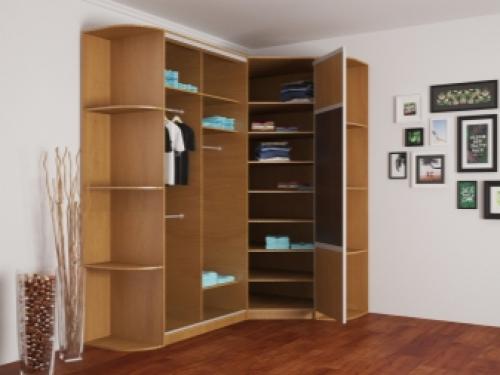 Дизайн углового шкафа купе. Основные функции углового шкафа 11