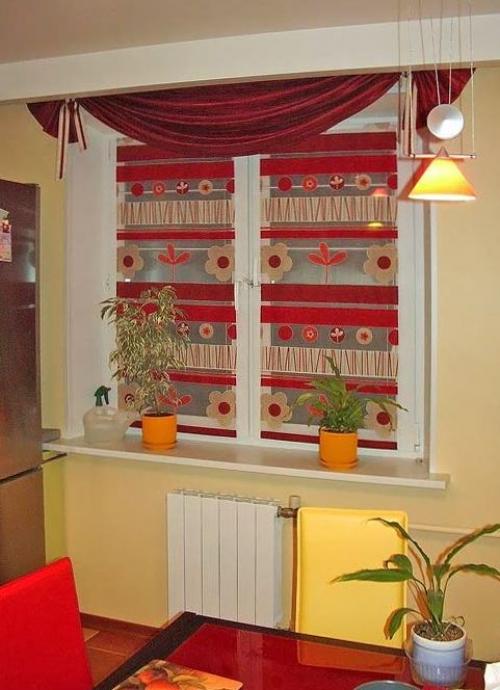 Как оформить окно в столовой. Оформление кухонного окна шторами