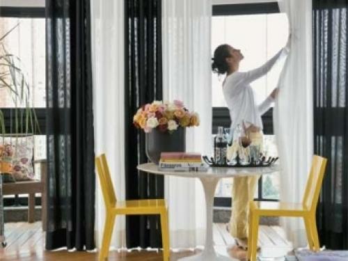 Шторы в столовую гостиную. Шторы для зала 07