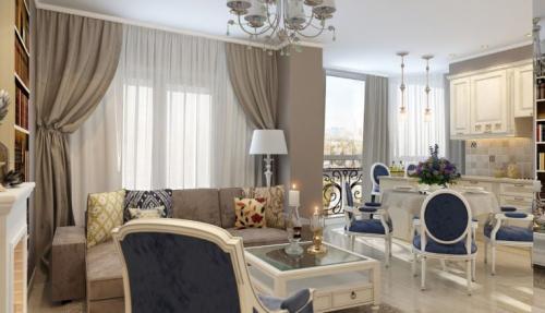 Шторы в столовую гостиную. Шторы для зала 02