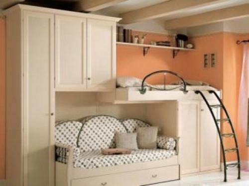 Дизайн 1 комнатной квартиры 35 кв м. Организация зон для двух взрослых и маленького ребенка 10