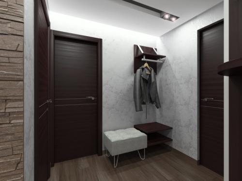 Модный дизайн прихожей 2019. Хай-тек