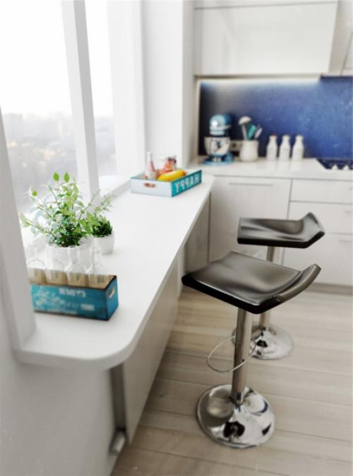 Дизайн 1 комнатной квартиры 35 кв м. Организация зон для двух взрослых и маленького ребенка 14