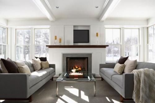 Гостиная в белых тонах. Что дает белый цвет в гостиной 42