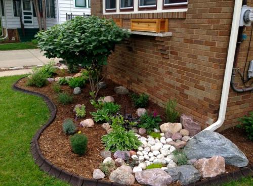 Оформление цветников и клумб. Оформление клумбы камнем