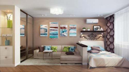 Зонирование комнаты шкафом. Зонирование комнаты на спальню и гостиную