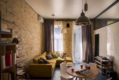 Лофт дизайн однокомнатной квартиры. Простые идеи своими руками: лофт в обычных квартирах 01