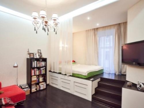 Гостиная комната с выделением зон. Гостиная с рабочим местом: тонкости зонирования помещения 02