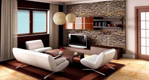 Как оформить гостиную в современном стиле. Стиль 01