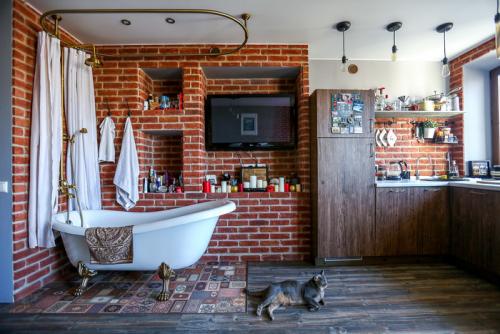 Лофт дизайн однокомнатной квартиры. Простые идеи своими руками: лофт в обычных квартирах 04