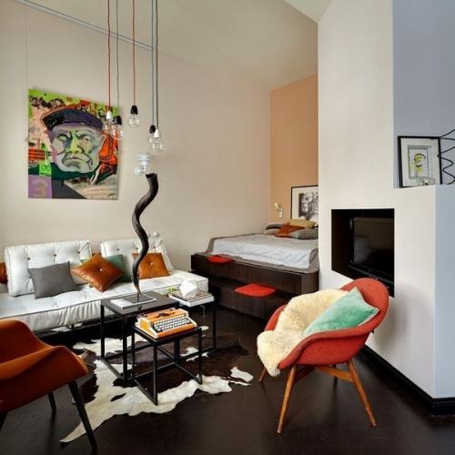 Интерьер квартиры дизайн однокомнатной. Советы по выбору дизайна однокомнатной квартиры 19