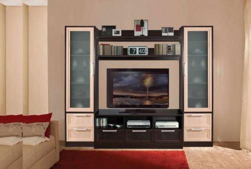 Модульные стенки в зал. Расположение стенки