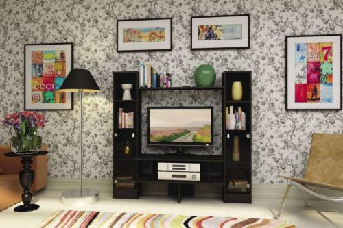 Модульные стенки в зал. Расположение стенки