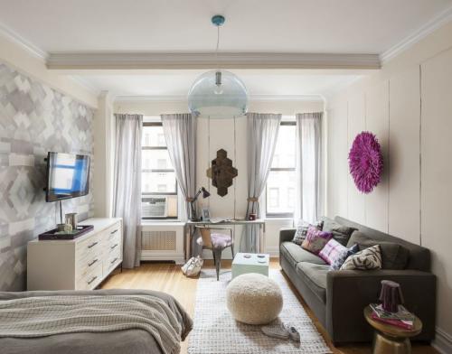 Интерьер гостиной в квартире однокомнатной. Советы по выбору дизайна однокомнатной квартиры 02