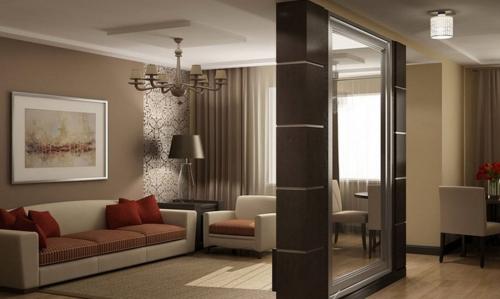 Дизайн однокомнатной квартиры студии. Квартира студия с одним окном