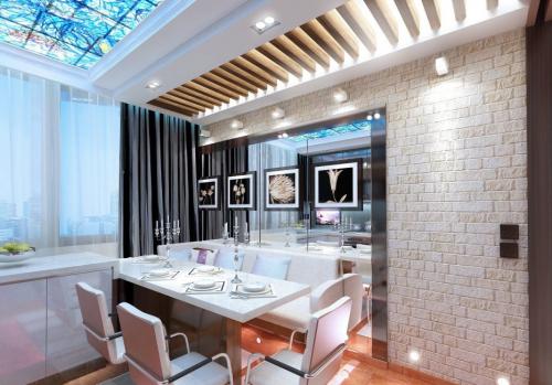 Современный дизайн однокомнатной квартиры. Форма комнат