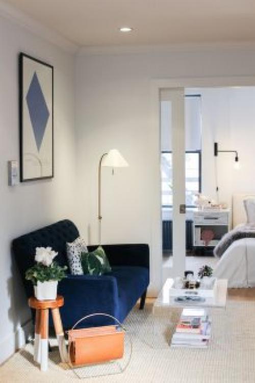 Дизайн однокомнатной квартиры для семьи с ребенком. Из одной комнаты – две