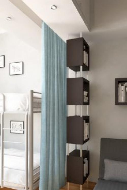 Дизайн однокомнатной квартиры для семьи с ребенком. Из одной комнаты – две