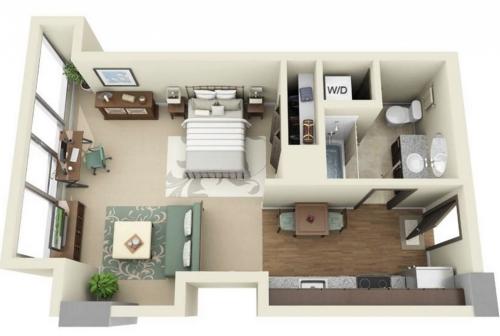 Дизайн квартир дизайн однокомнатных квартир в. Советы по выбору дизайна однокомнатной квартиры 26