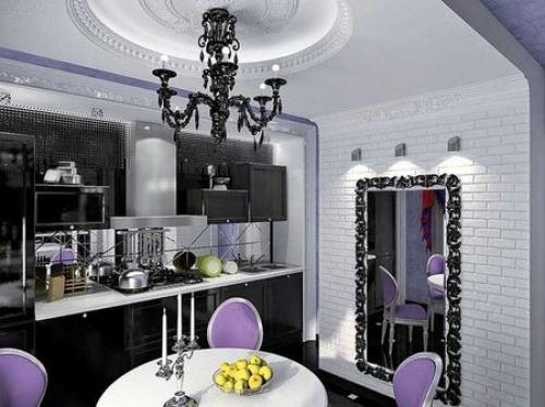 Зеркало в интерьере кухни. Размещаем зеркало на кухне над обеденным столом