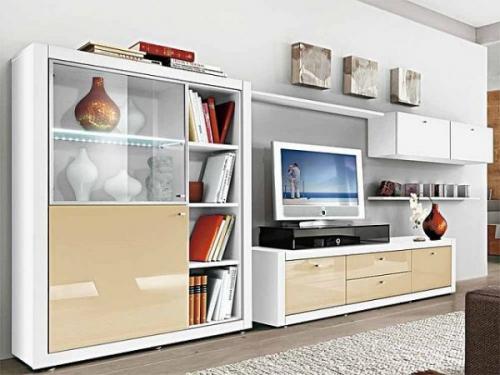 Модульная стенка в зал. Варианты размещения модульной стенки