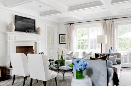 Обои под белую мебель в гостинной. Мебель в интерьере – игра воображения