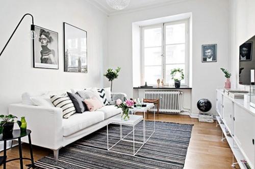 Гостиная в белом цвете. Что дает белый цвет в гостиной 19