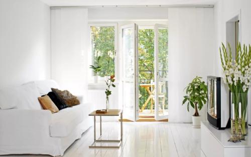 Гостиная в белом цвете. Что дает белый цвет в гостиной