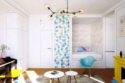 Дизайн квартиры однокомнатной квартиры-студии. Минимализм 18