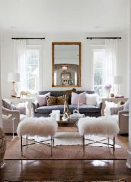 Шторы в зал на два окна на одной стене. Шторы на два окна