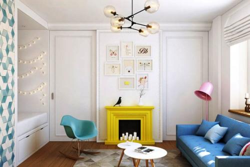 Дизайн квартиры однокомнатной квартиры-студии. Минимализм 16