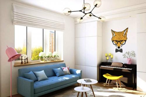 Дизайн квартиры однокомнатной квартиры-студии. Минимализм 15