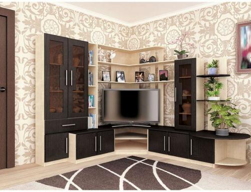 Модульные стенки в зал. Расположение стенки