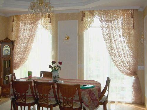 Тюль в столовую. Кухня-столовая