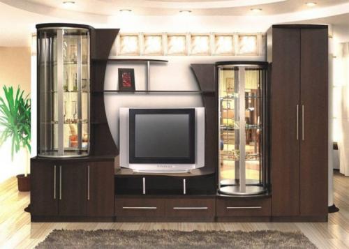 Модульные стенки в зал. Преимущества гарнитуров для гостиной