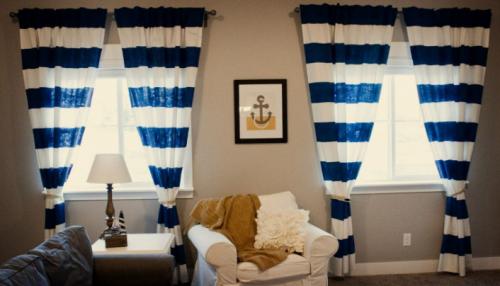 Шторы в морском стиле для детской. Несколько вариантов обустройства морской детской 28