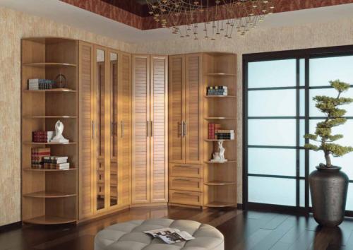 Стенки в зал дизайн. Угловая стенка